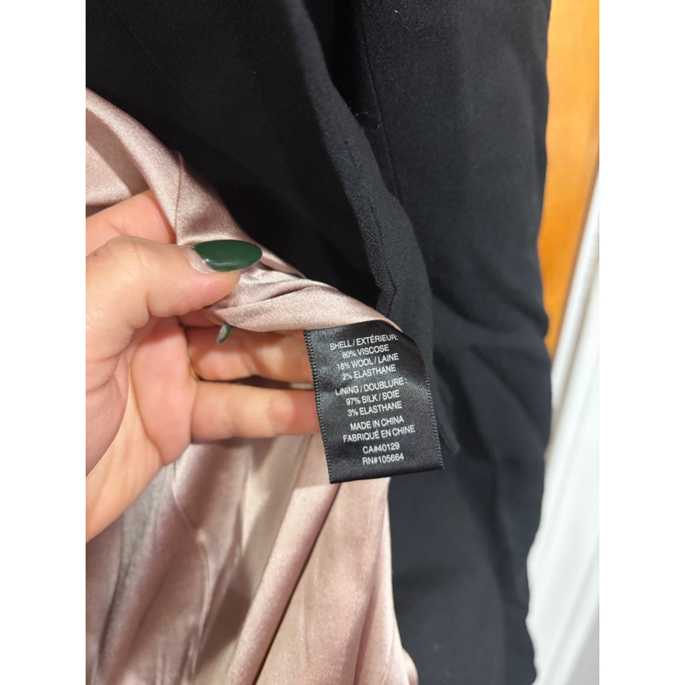 L.A.M.B. Black Double Breasted Blazer Jacket Silk Lined Women’s 8 - Picture 3 of 8